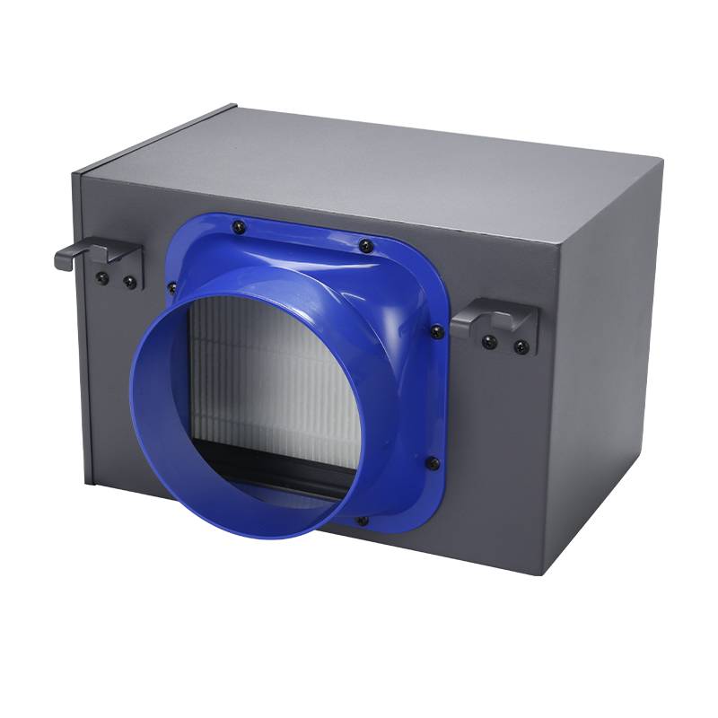 Wide-frequency fresh air system purification box exhaust pipeline filter box PM2.5 front dust collector 100-250mm filter