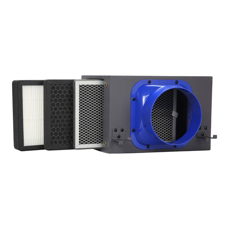 Wide-frequency fresh air system purification box exhaust pipeline filter box PM2.5 front dust collector 100-250mm filter