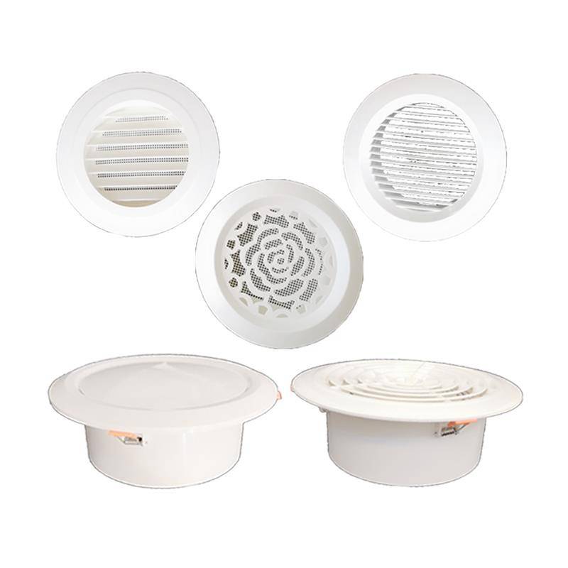 Round fresh air system ventilation port accessories ABS central air -conditioning custom rotatable louver fuse decoration
