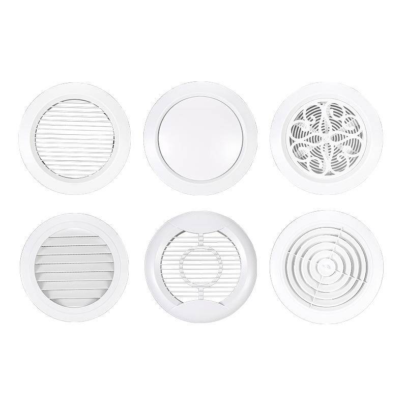 ABS circular air outlet directly blows a large air volume, round -shaped Central air -conditioning fresh air system air pipe exhaust port