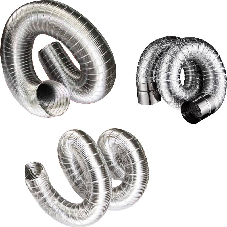 3 inch 75mm high -temperature exhaust pipe Stainless steel metal hose firepipe waste pipe exhaust pipe ventilation pipe ripple ripple