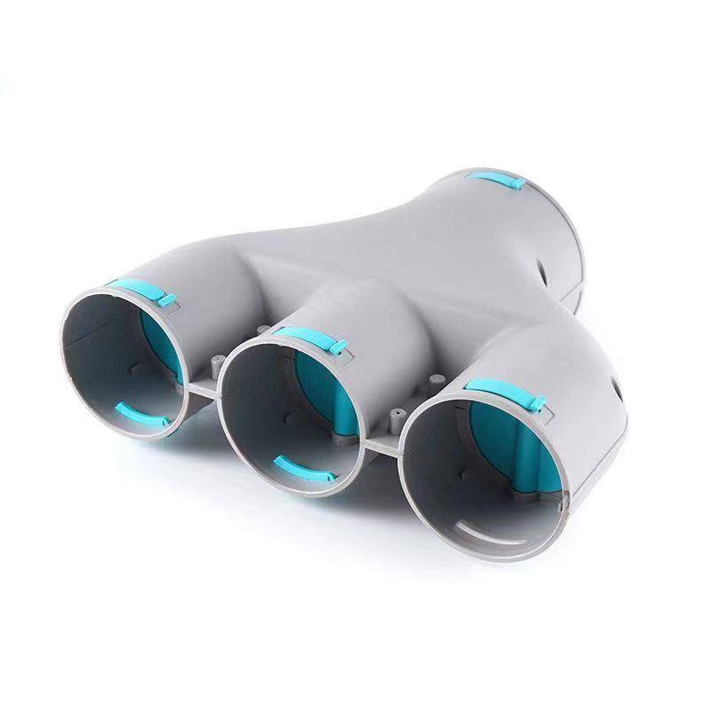 Fresh air system PE pipe accessories sub -box PE pipeline branches ABS split boxes of one point, five, seven