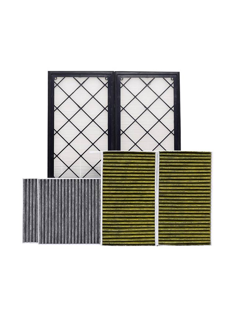 Matches Teslamodery Hepa air-conditioning cores with a full set of six models inside and outside