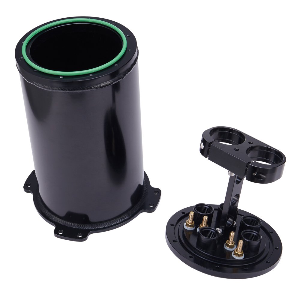 2.8 L Fuel Surge Tank For Twin 40 mm Fuel Pumps 8AN O-Ring Ports