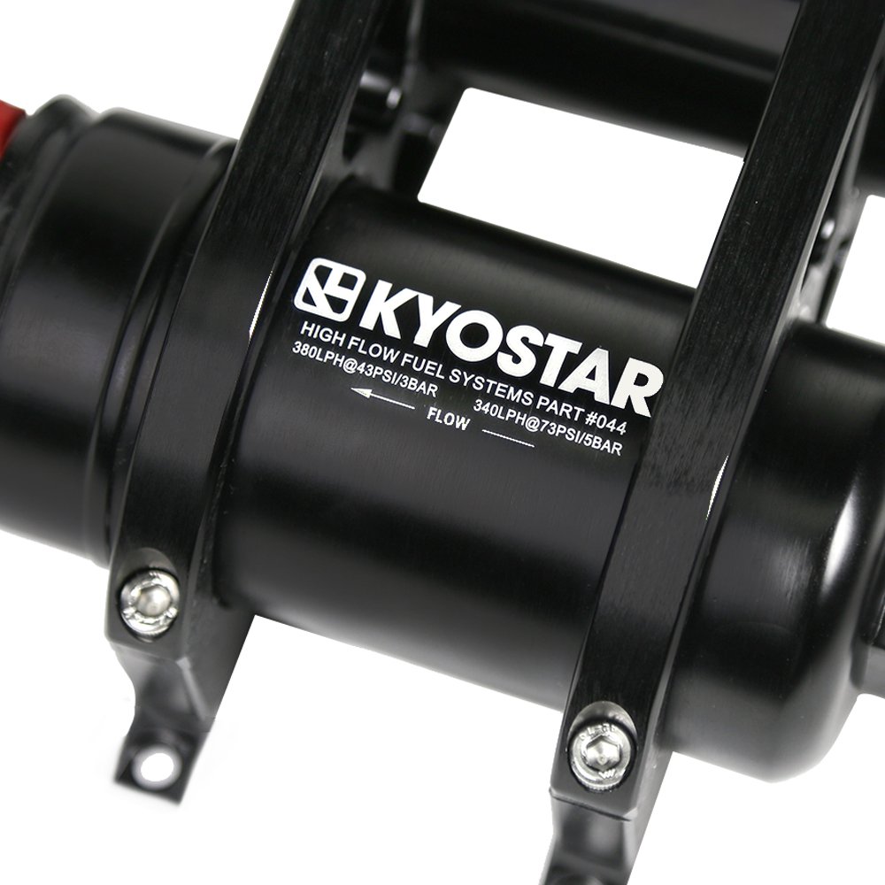 Aluminum External 380LPH Fuel Pump With Bracket Kit & AN8 Fuel Filter