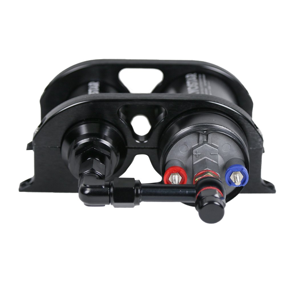Aluminum External 380LPH Fuel Pump With Bracket Kit & AN8 Fuel Filter