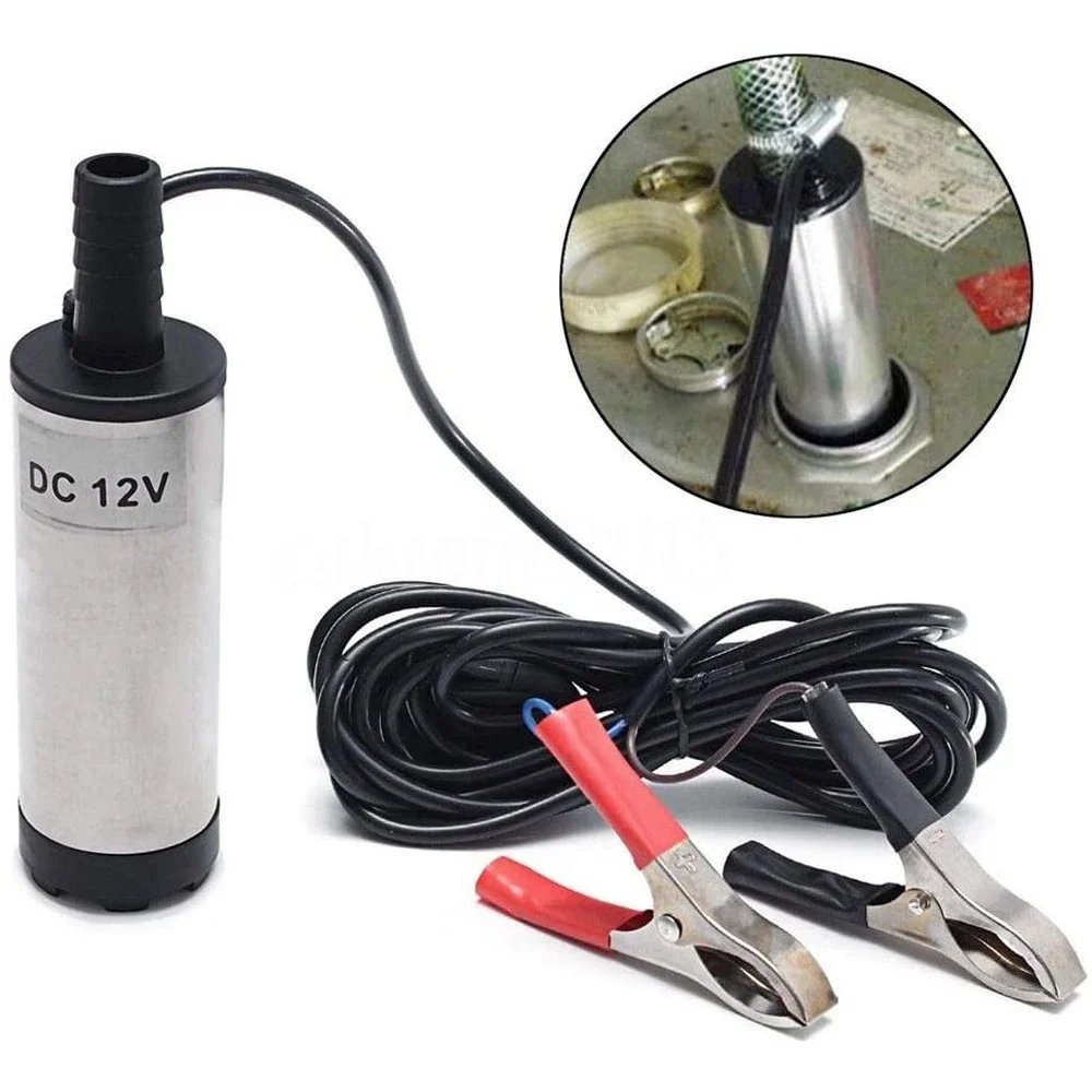 12V/24V 38mm Electric Pump Fuel Pump Submersible Pump Oil Pump Pumping Machine 12L/min Water Oil Fuel Transfer Pump
