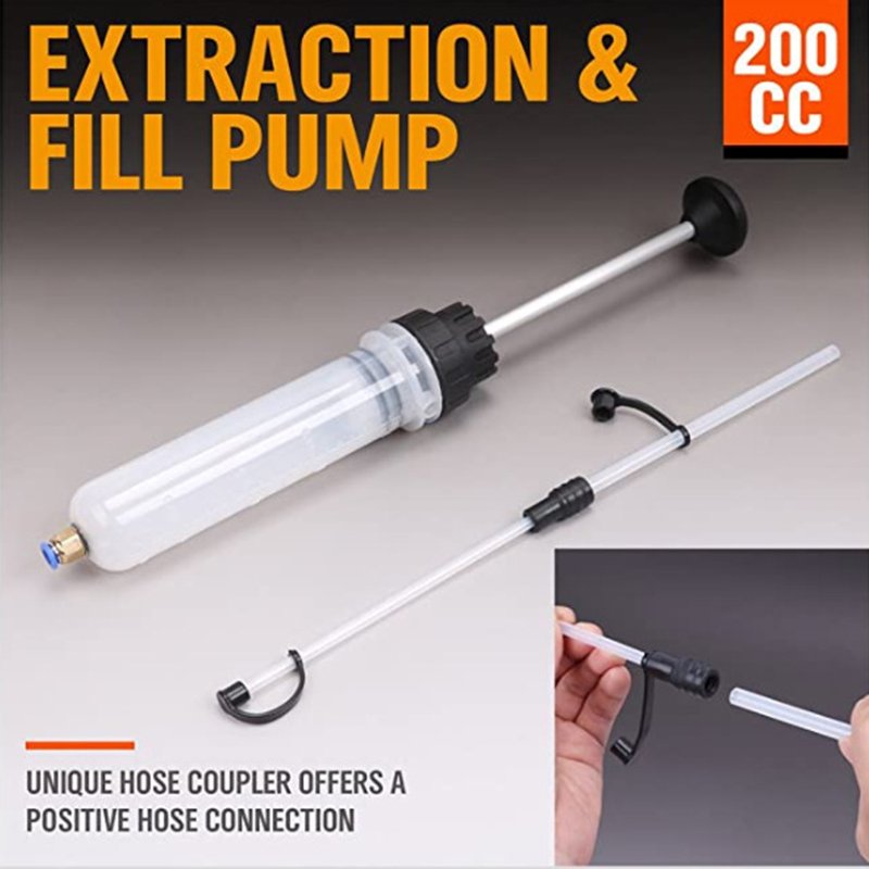 Car Oil Fluid Extractor Auto Air Pump Filling Syringe Bottle Transfer Automotive Fuel Extraction Hand Pump Dispenser Tools 200cc