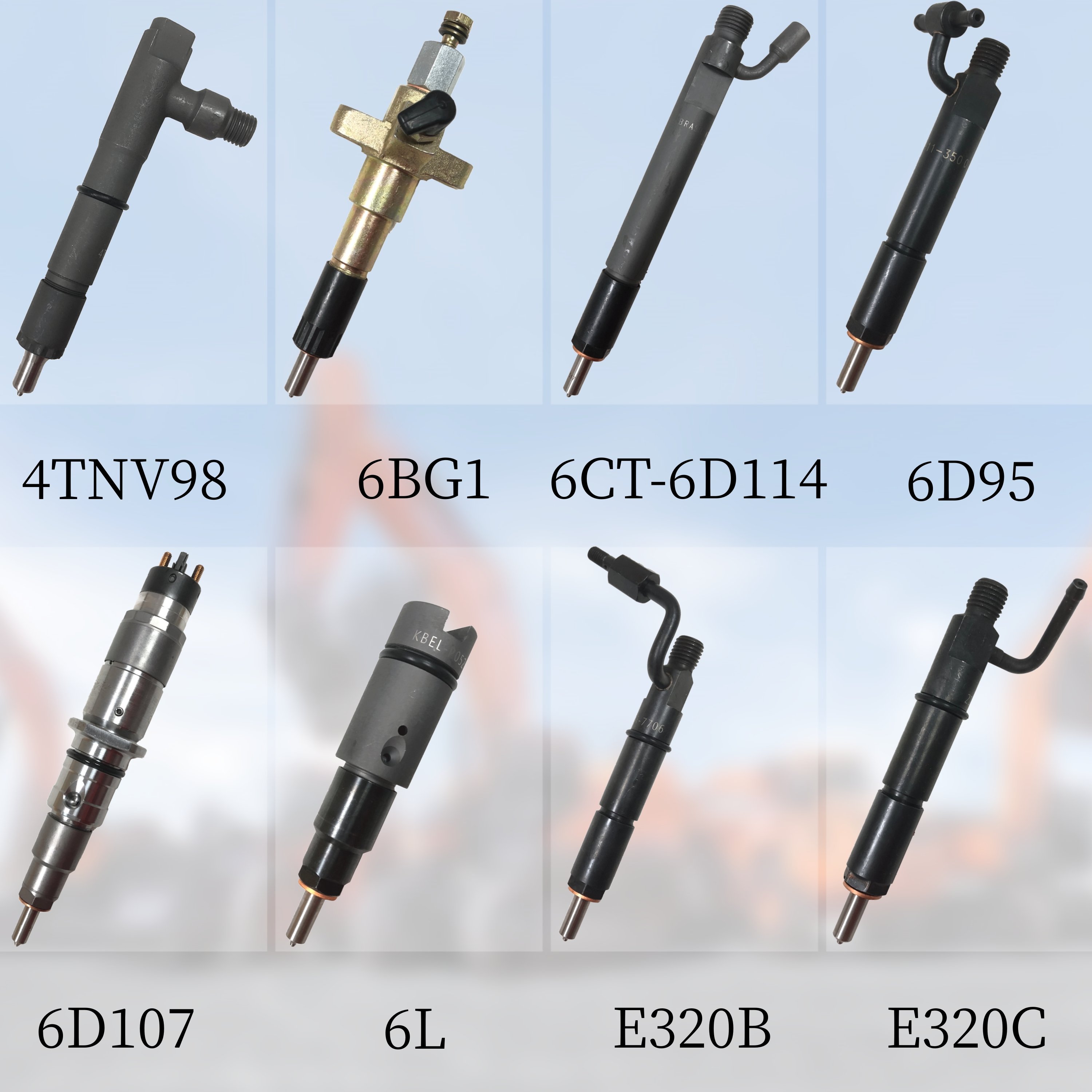 Excavator Spare Parts Fuel Pump Injector For Komatsu Caterpillar Kobelco Isuzu Hino Yanmar Cummins Volvo Nozzle Assy