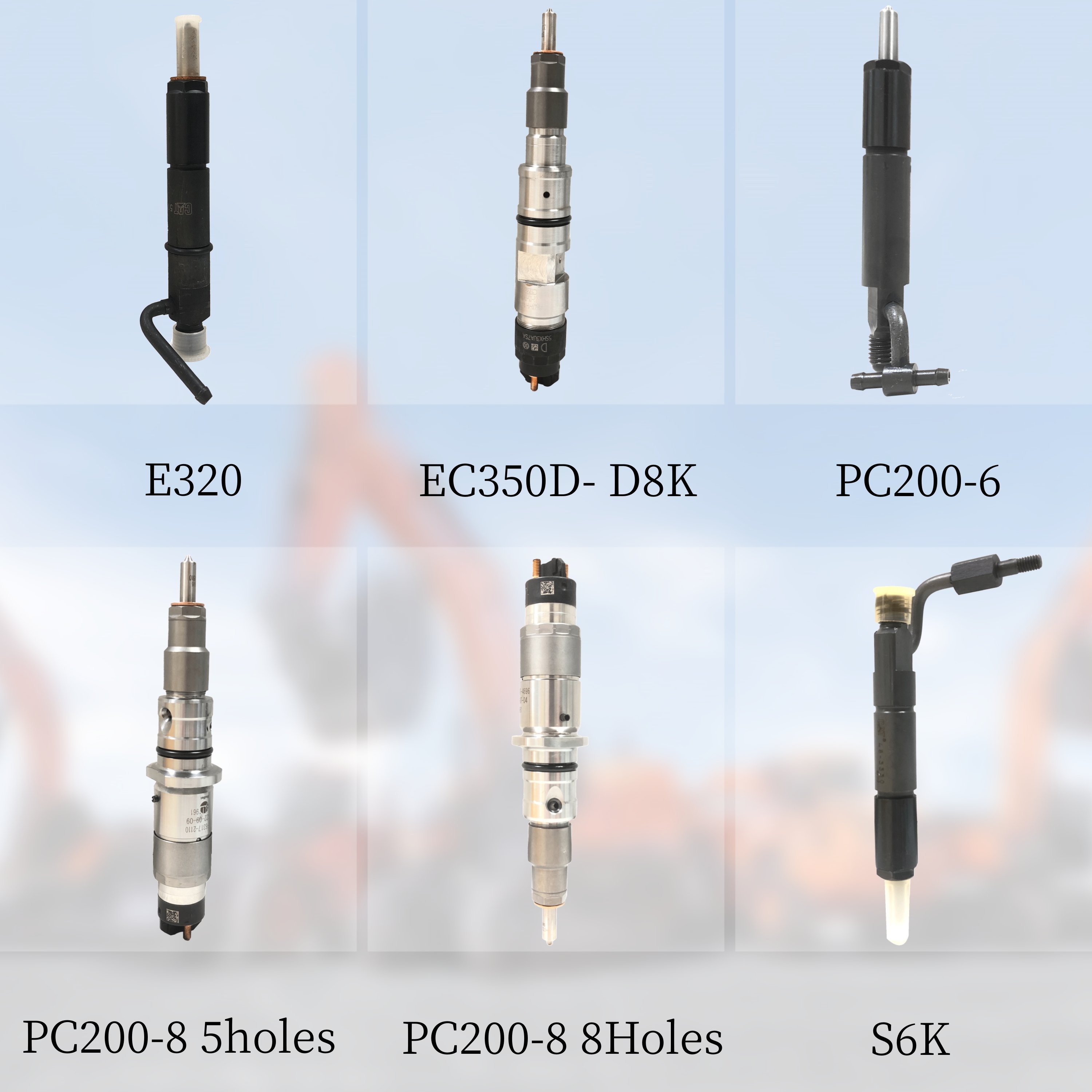 Excavator Spare Parts Fuel Pump Injector For Komatsu Caterpillar Kobelco Isuzu Hino Yanmar Cummins Volvo Nozzle Assy
