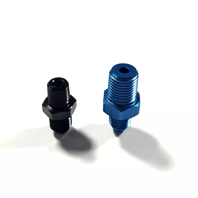 Black Aluminum AN4 4AN to 1/4 NPT Male Fitting Adapter