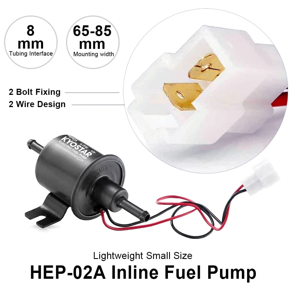 HEP-02A Universal Low Pressure Gas Diesel Fuel Pump Electric Fuel Pump 12v Electric Transfer Output Pressure 4-7psi