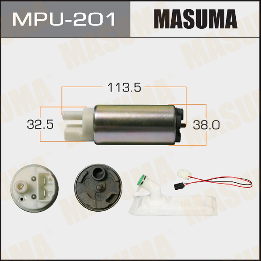 MPU-201 MASUMA auto Parts electric fuel pump 100L/h 3kg/cm2 17040-3S505 17040-4B000 17040-8B000 17040-8B005