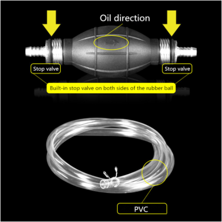Hand Pump Suction Oil Transfer Manual Oil Water Petrol Diesel Fuel Liquid Pipe