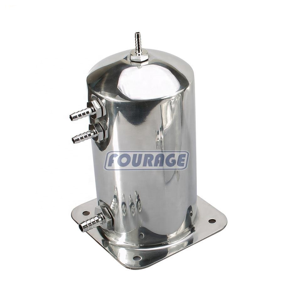 High Polished Aluminum 2.5L Fuel Surge Tank Swirl Pot Suit for Bosch 044 Fuel Pump