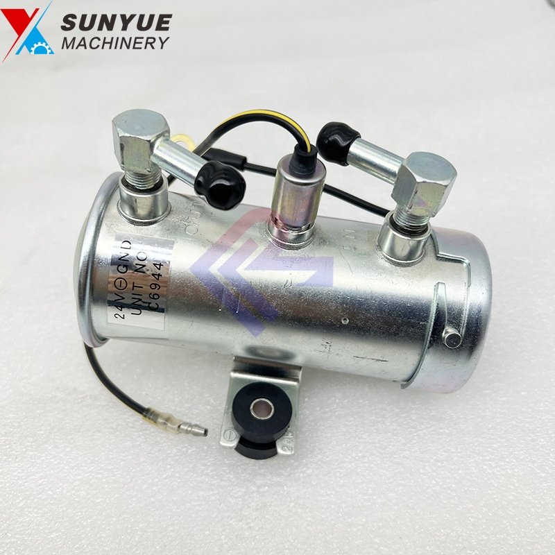 Original Parts SK75-8 4LE2 Electric Fuel Pump Supply For Excavator 8-97041521-2 8-97041521-4 8970415212 8970415214