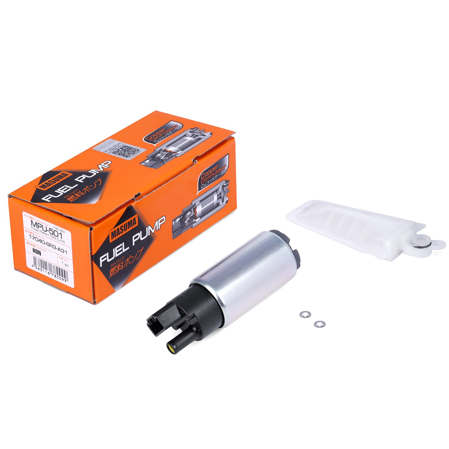 MPU-501 MASUMA Auto Parts fuel pump 100L/h 3kg/cm2 17040-SR3-931 17045-SMG-E01 L577-13-350 1760A189 LF2L-13-350