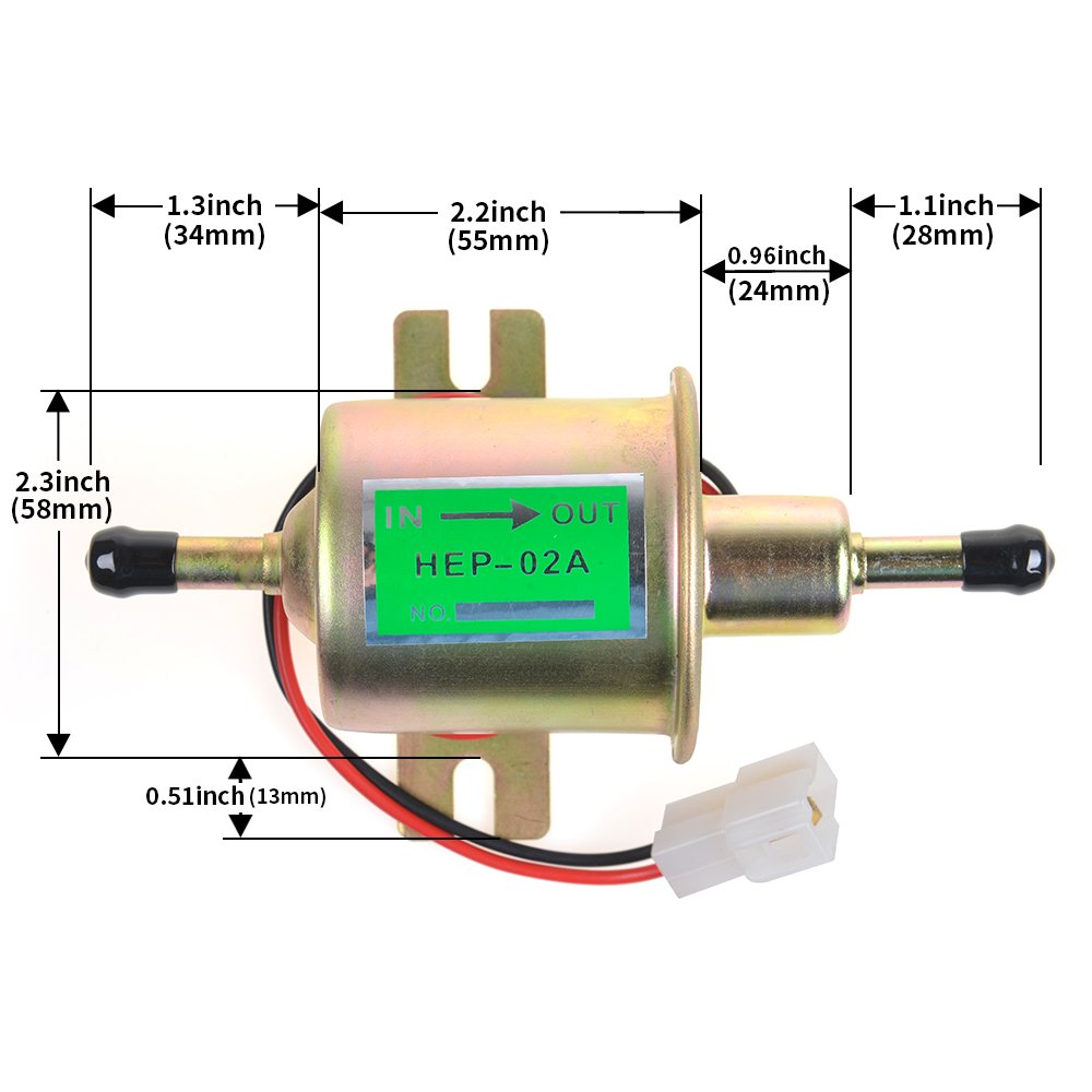 12V 24V Electric Fuel Pump Low Pressure Bolt Fixing Wire Diesel Petrol For Car Carburetor Motorcycle ATV HEP-02A