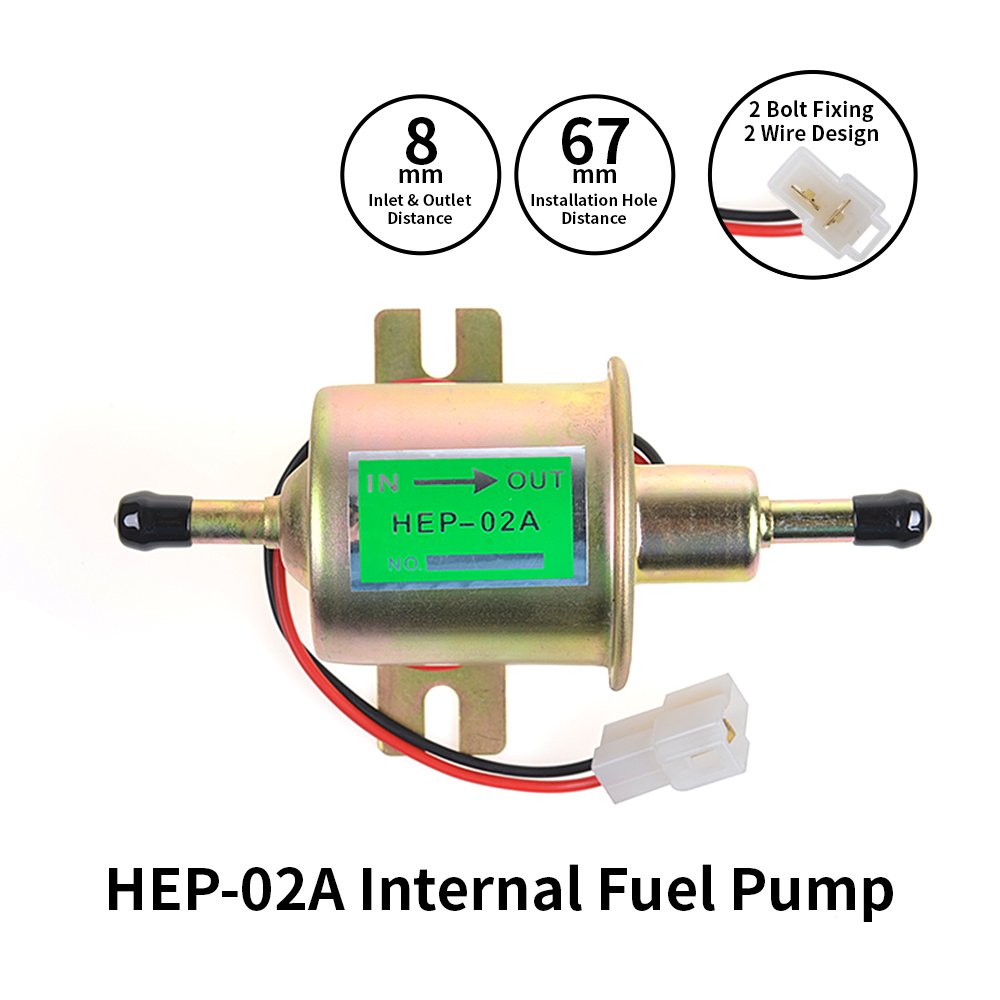 12V 24V Electric Fuel Pump Low Pressure Bolt Fixing Wire Diesel Petrol For Car Carburetor Motorcycle ATV HEP-02A