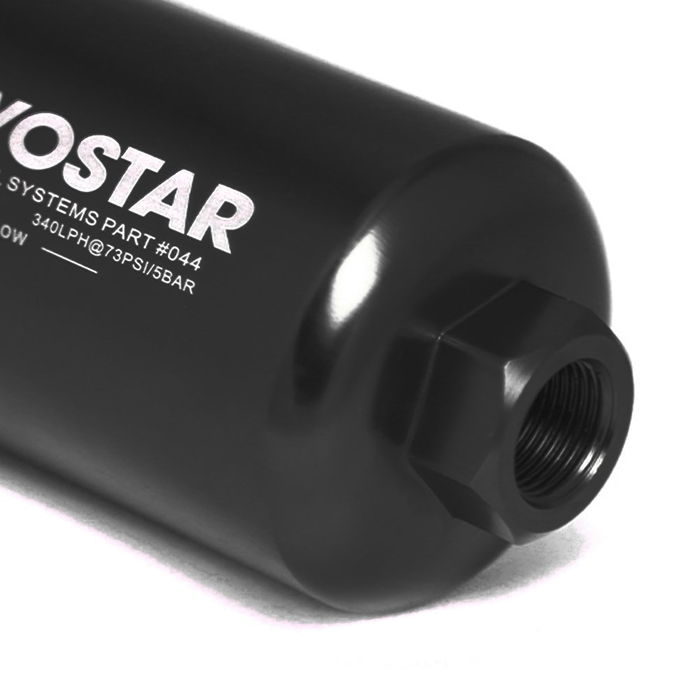 KYOSTAR EFI 380LPH 044 Style E85 Compatible Fuel Pump Inline External Electric High Pressure Fuel Pump w/ Mounting Bracket Kit