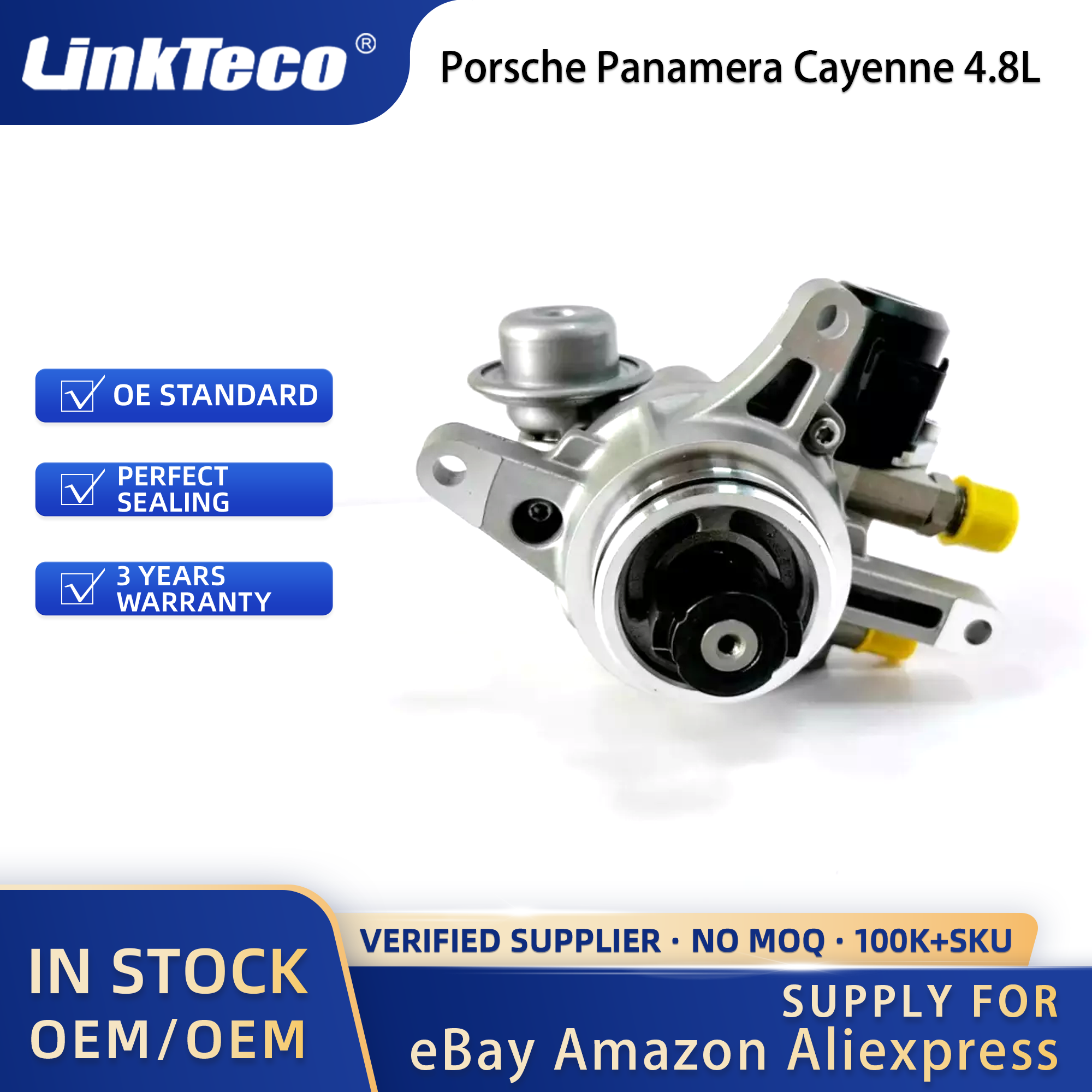 Linkteco High-Quality Suitable High-Pressure Fuel Pump For Porsche Panamera Cayenne 4.8L 2008-2016 94811031503 94811031504