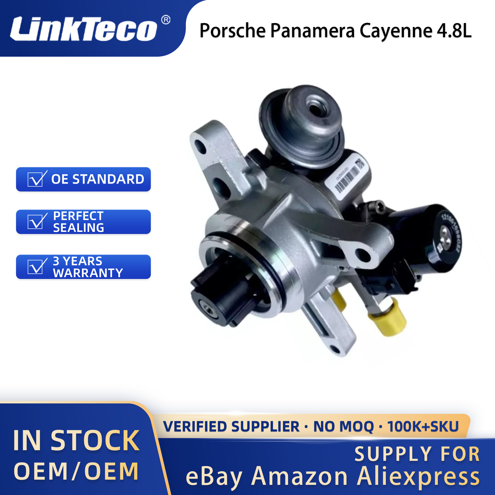 Linkteco High-Quality Suitable High-Pressure Fuel Pump For Porsche Panamera Cayenne 4.8L 2008-2016 94811031503 94811031504