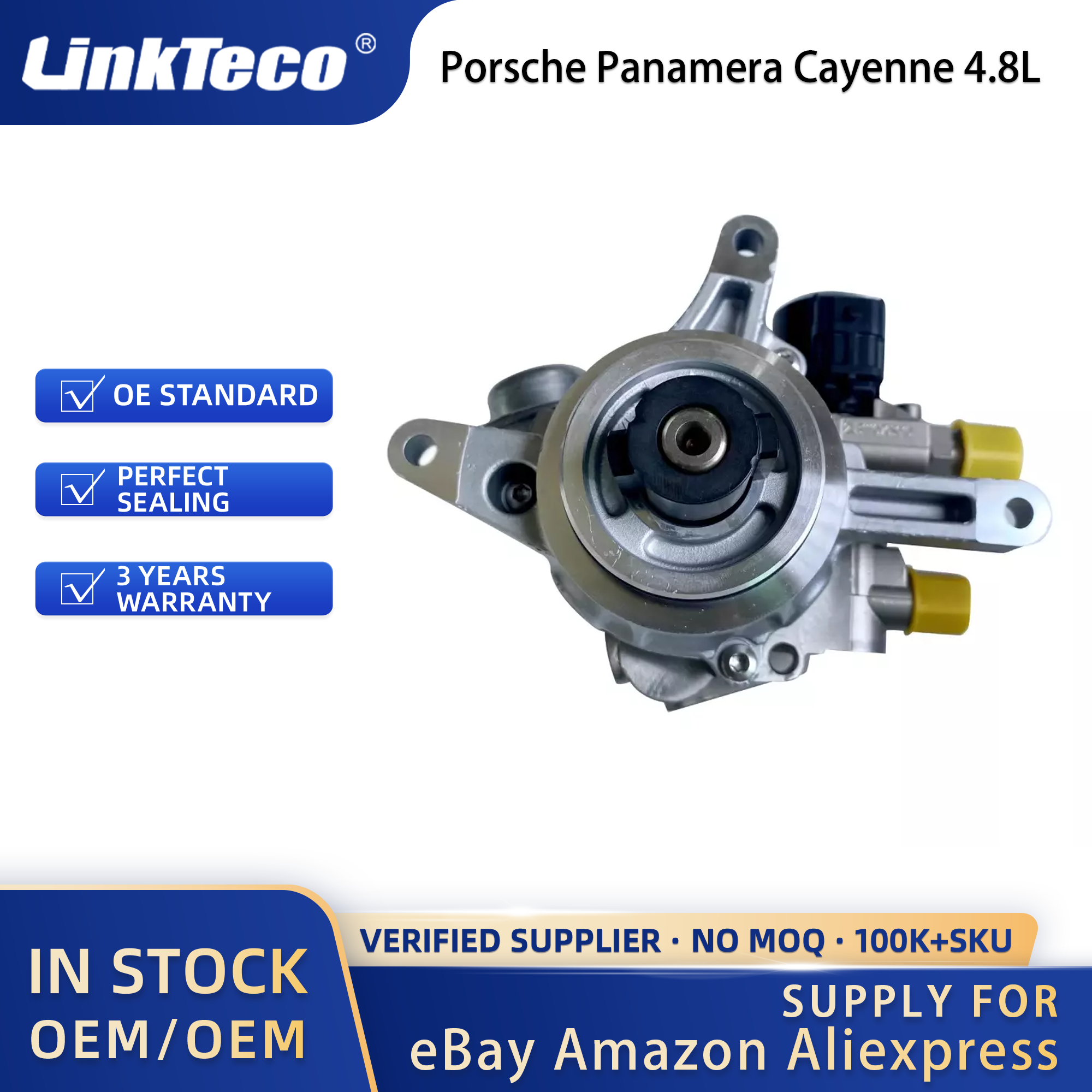 Linkteco High-Quality Suitable High-Pressure Fuel Pump For Porsche Panamera Cayenne 4.8L 2008-2016 94811031503 94811031504