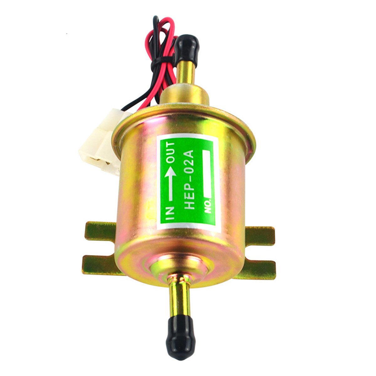 12V Low Pressure Electric Aluminum Fuel Pump, 2.5-4 PSI, Universal Fit for Petrol and Diesel, High Suction and Easy Installation