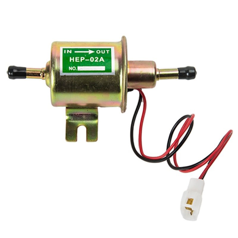 12V Low Pressure Electric Aluminum Fuel Pump, 2.5-4 PSI, Universal Fit for Petrol and Diesel, High Suction and Easy Installation