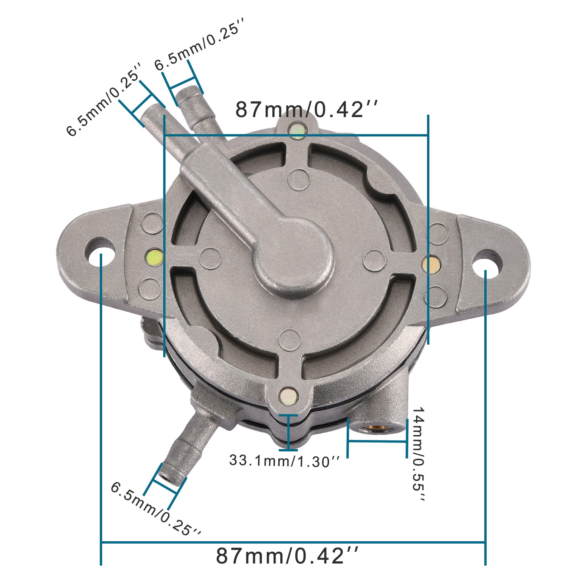 GOOFIT Motorcycle 3 Outlet Vacuum Fuel Pump For GY6 CF150 CF250 Helix CN250 Elite CH150 CH250 Roketa Baja Hammerhead 250 Water