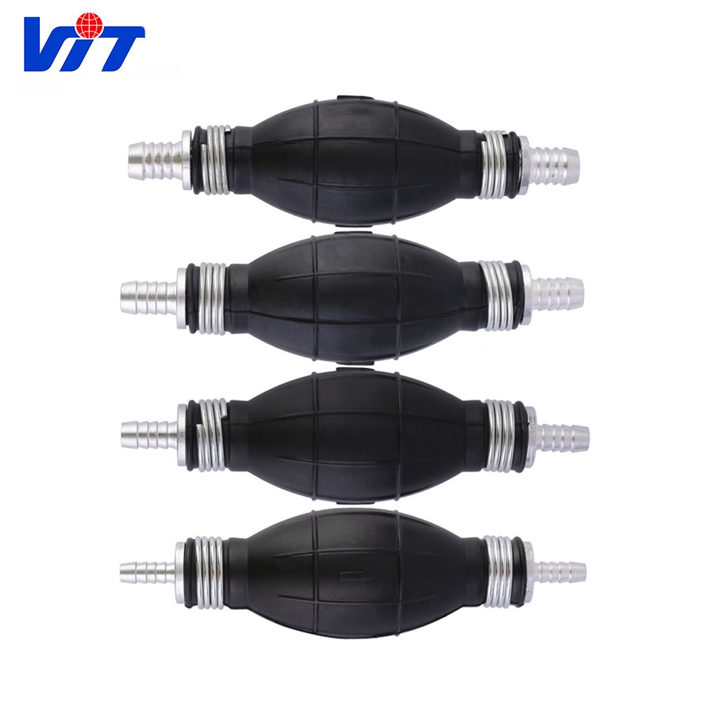 VIT 6mm 8 mm 10mm 12mm rubber hand fuel pumps bulb with straight endings aluminium safety valves for All Fuels Car Boat Mar
