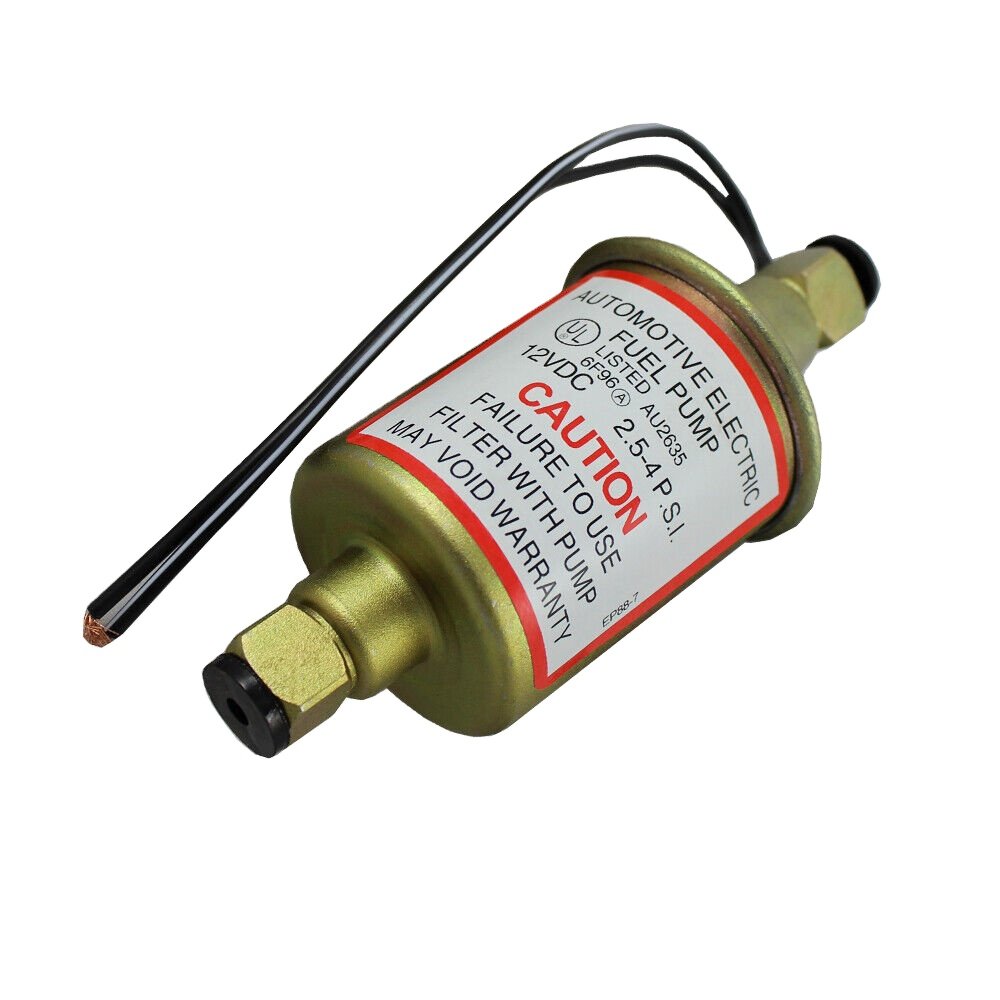 Universal Electric Fuel Pump Low Pressure 5-9 PSI 12V w/Installation Kit For Gas Diesel Inline HEP-02A E8012S E8016S