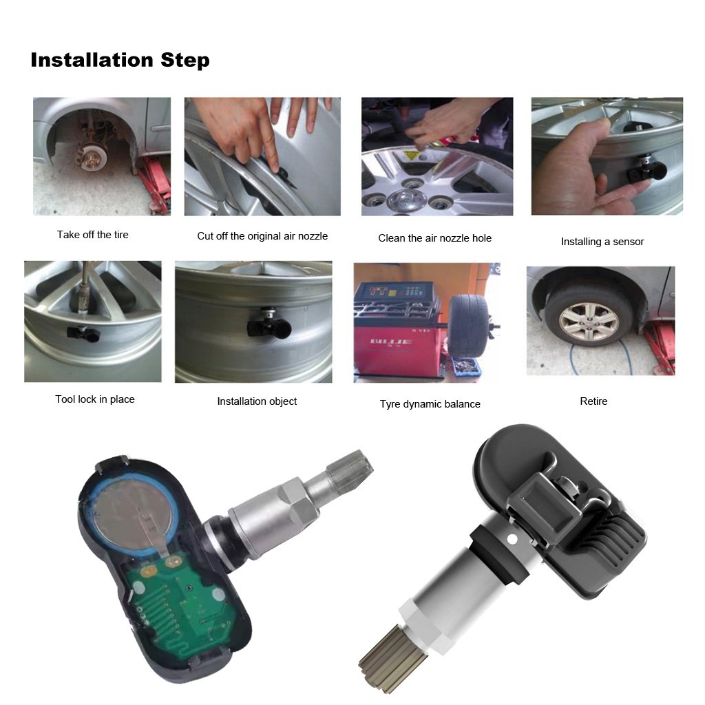 N100-CC Universal Programmable Sensores Compatible With TS508 TS508WF electricity auto pressure dual frequency tpms tire sensor