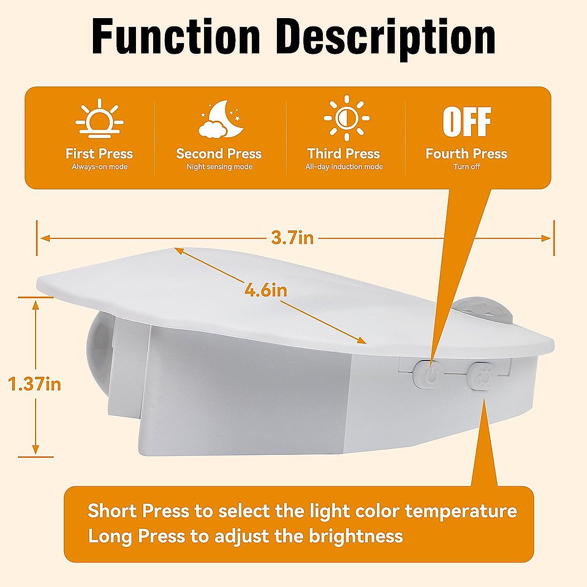 Led Night Light Shell Shape Lamp Sensor Adjustable Tricolor Rechargeable Wireless Battery Powered Bedroom Decoration Wall Light