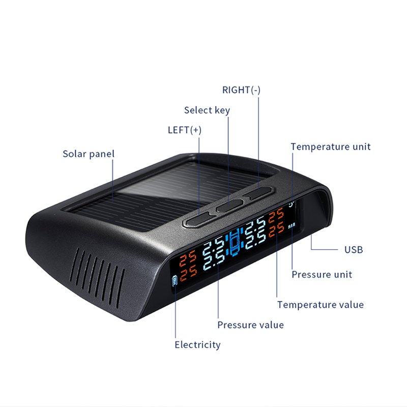 Hot selling TPMS Monitor Display Smart TPMS Receiver Charging HD Digital LCD Display Auto Alarms Wireless Internal Sensors