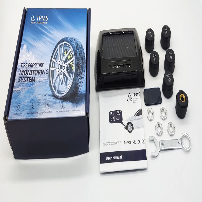 Hot selling TPMS Monitor Display Smart TPMS Receiver Charging HD Digital LCD Display Auto Alarms Wireless Internal Sensors