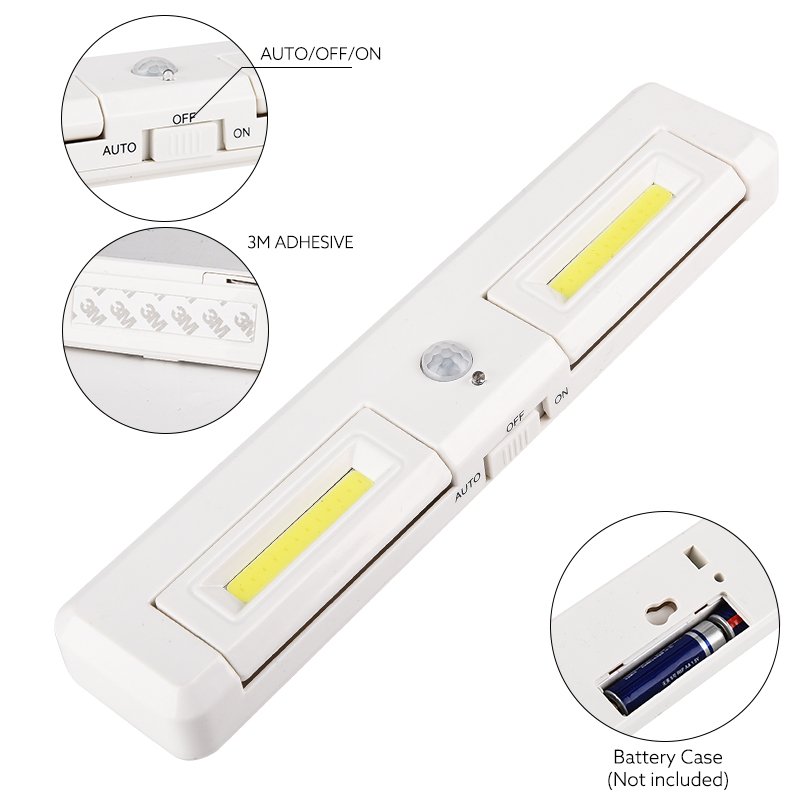 COB LED Wall Light PIR Motion Sensor Cabinet Light With Magnet Suit For Household Auto
