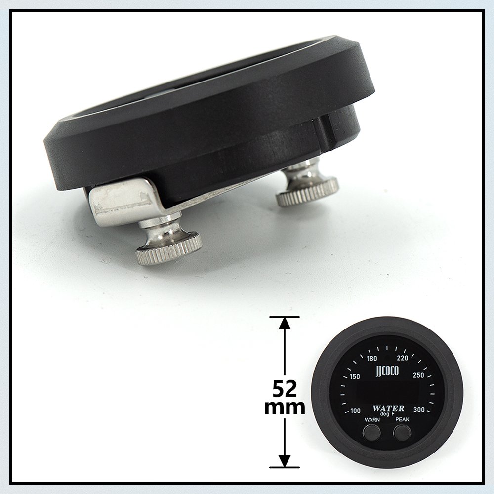 12v/24v Universal 52mm Water Temperature Gauge with 1/8 Npt Sensor Car Digital Meter Red Display Temp 100-300F
