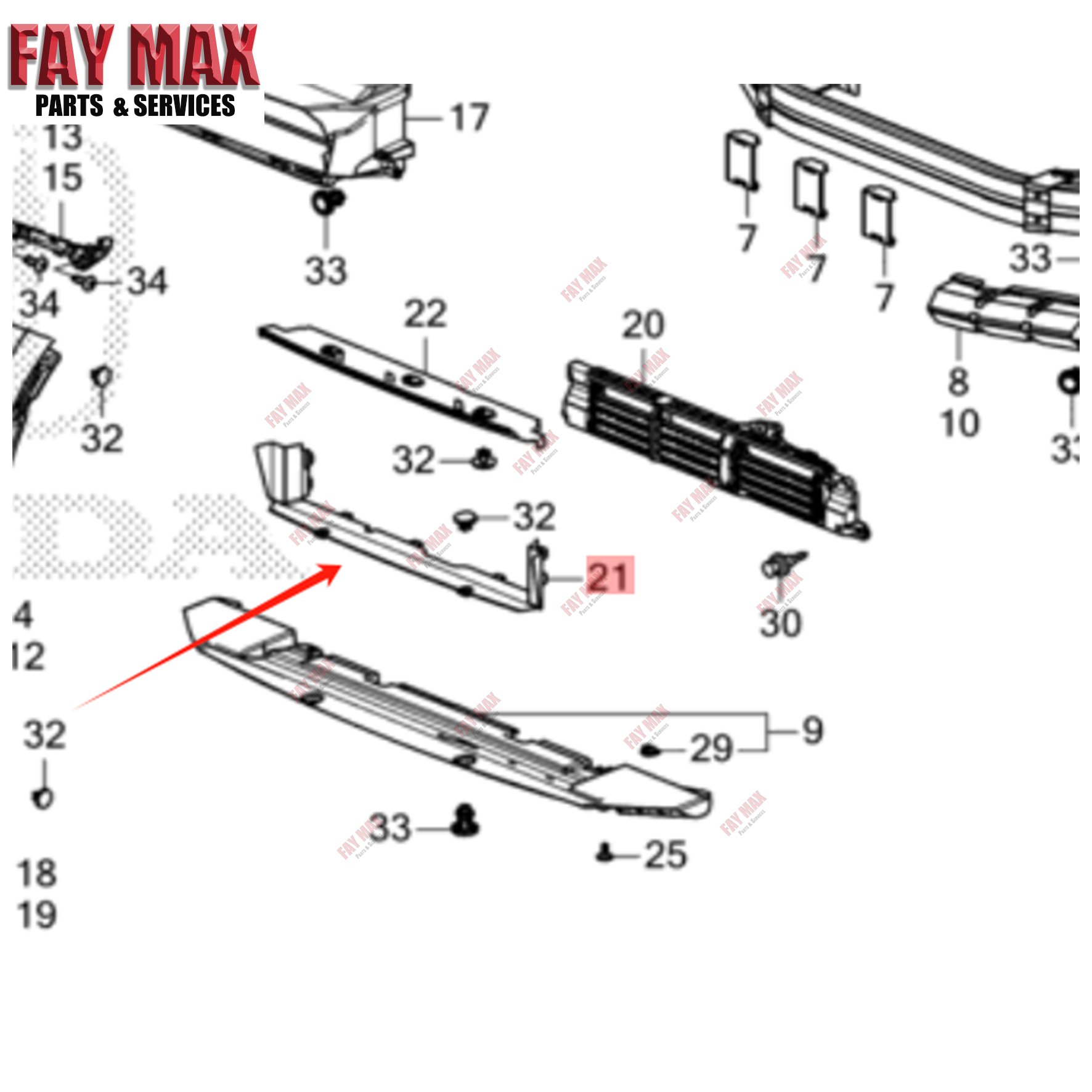 Front Bumper Lower Sensor Bracket Base 71370-3B4-H00 For Honda Crv Cr-V 2023 2024 713703B4H00