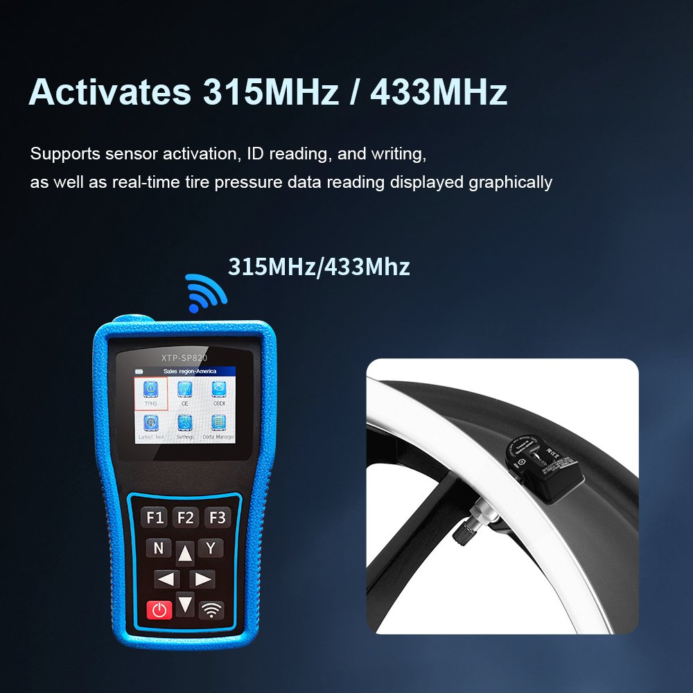 Programmable Sensor 315/433MHz 2in1 TPMS Metal Tire Pressure Sensor