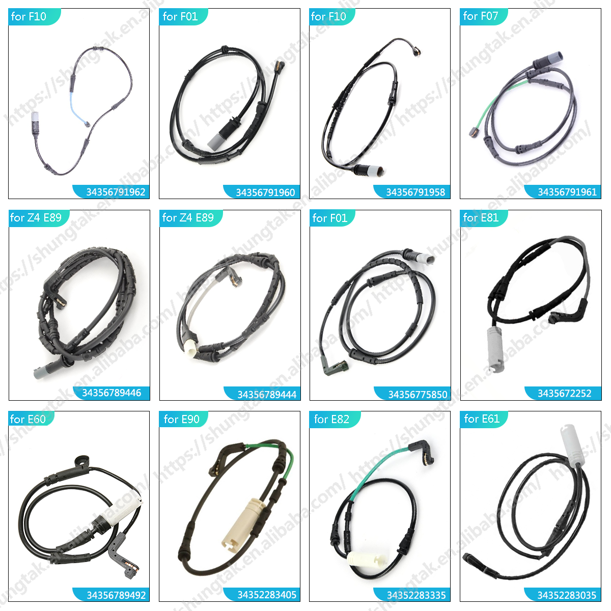 ShungTak Rear Brake Pad Wear Sensor brake pad sensor For BMW F20 F22 F23 F30 F31 F32 F33 F34 F36 F80 F82 F83 OE 34356792292