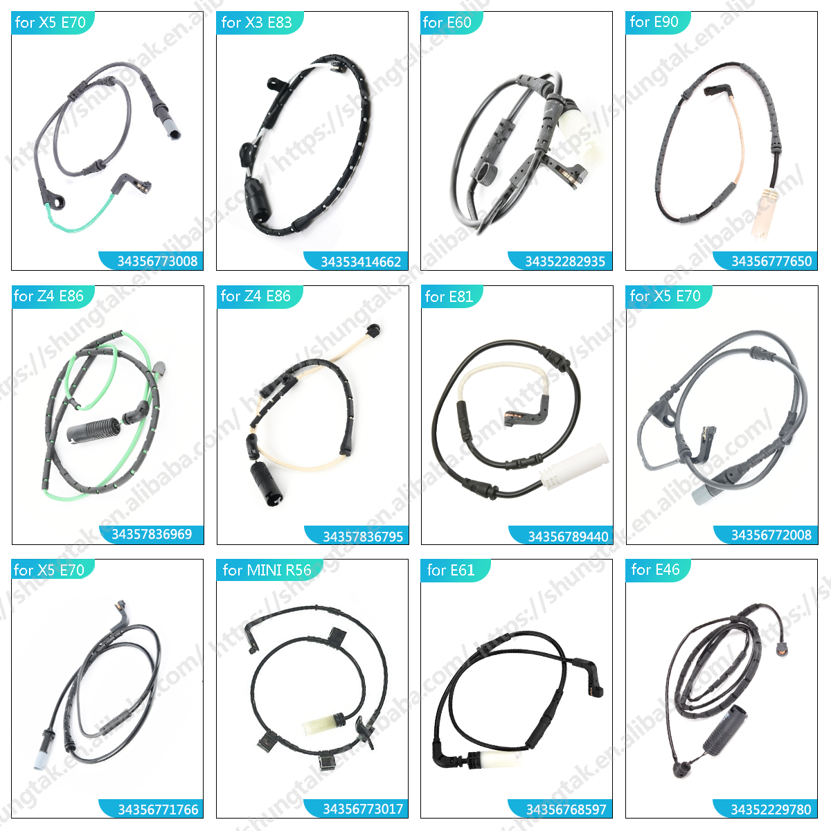 ShungTak Rear Brake Pad Wear Sensor brake pad sensor For BMW F20 F22 F23 F30 F31 F32 F33 F34 F36 F80 F82 F83 OE 34356792292