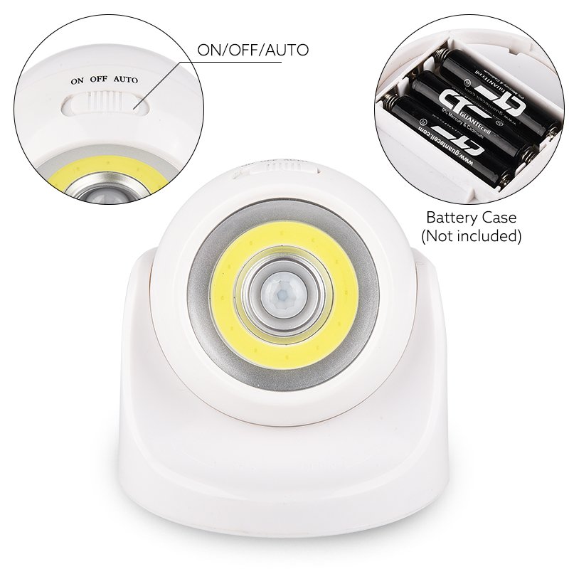 3xAAA Battery Operated Of Super Bright Of COB PIR Motion Sensor Night Light