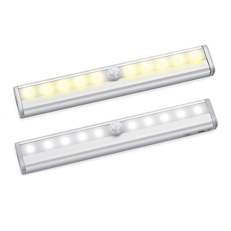 Hot Selling Battery Powered Security Cabinet Lighting 10 Led Motion Sensor Closet Light