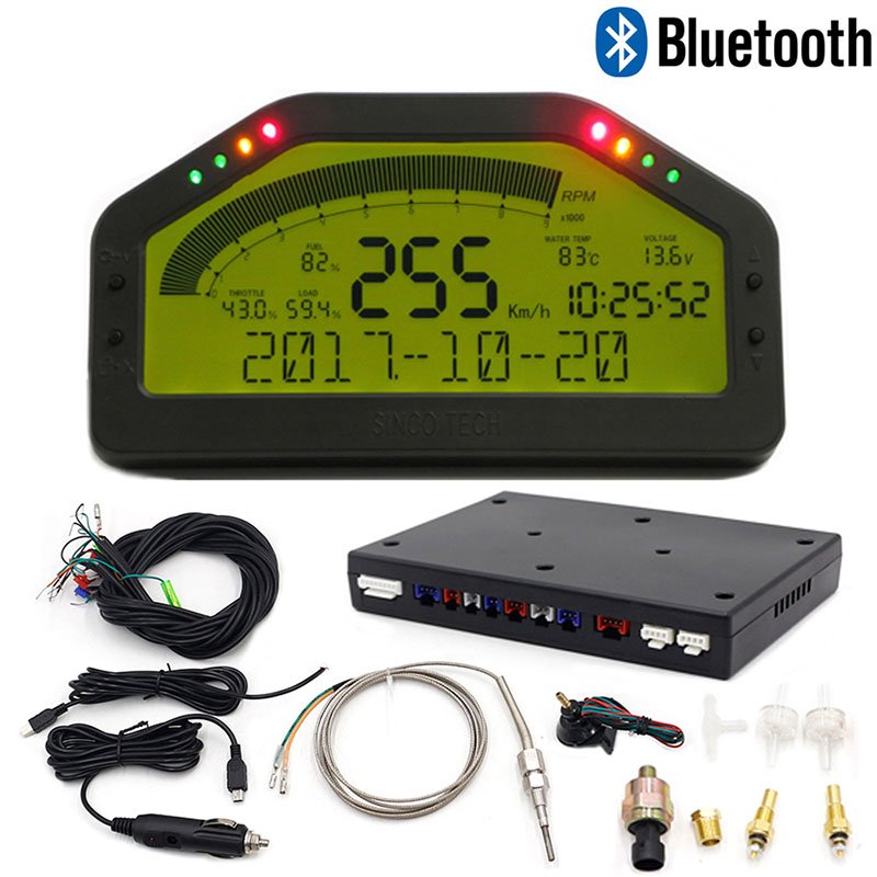 KD3064 904 Dash Race Display with Sensor KIT Dashboard LCD Screen Gauge Meter