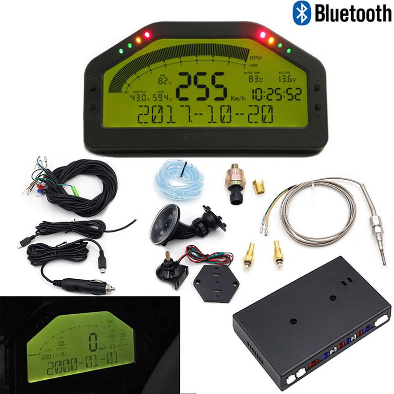 KD3064 904 Dash Race Display with Sensor KIT Dashboard LCD Screen Gauge Meter