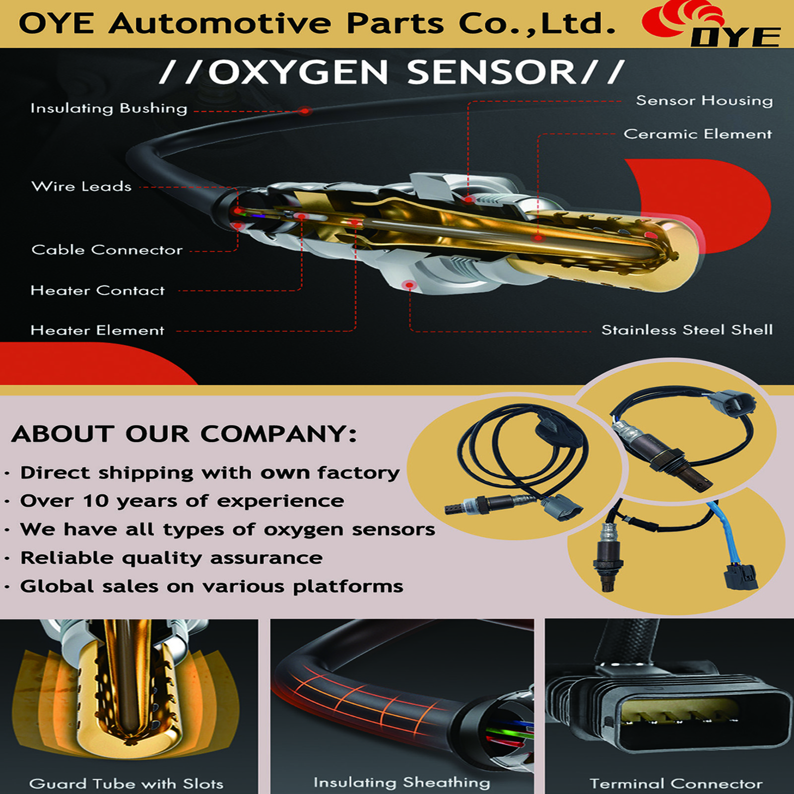Opel Oxygen Sensor High Performance Auto o2 sensor 90543281 0258010222 for OPEL INSIGNIA A OYE39