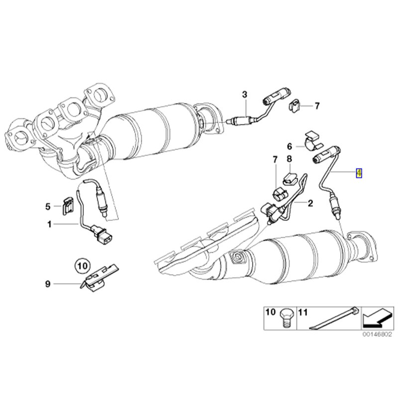 11787539126 11 78 7 539 126 1178 7539 126 Oxygen Sensor Dissolved oxygen sensor Oxygen sensor gasket For BMW E60 E61