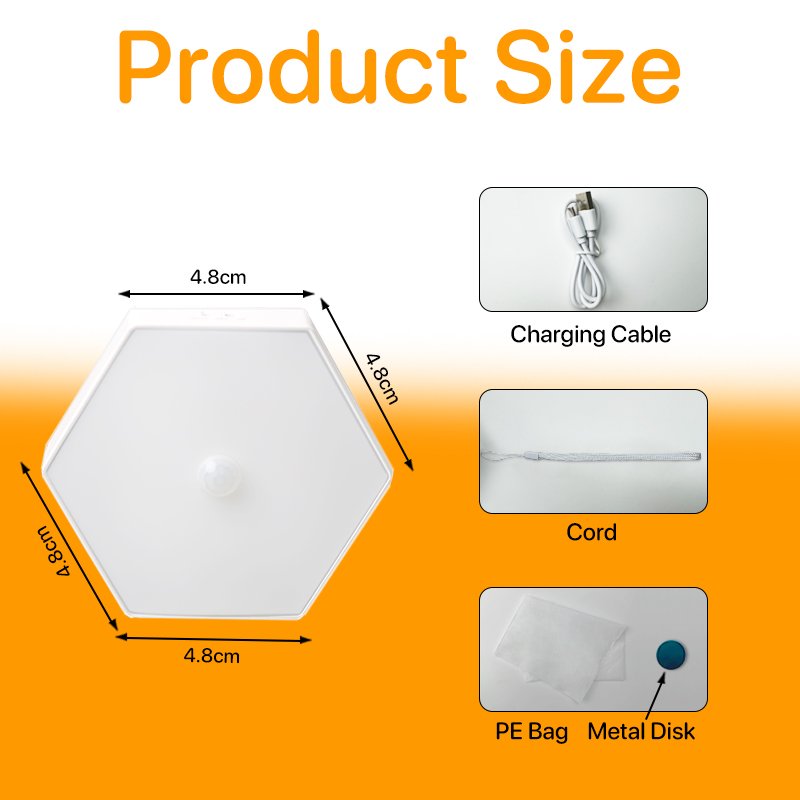 Better than Mr beams Sleep Friendly Battery-Powered Motion-Sensing LED Stick-Anywhere Nightlight with Amber Color Light