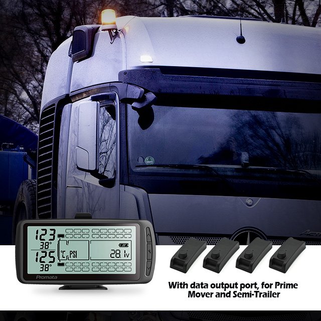 Factory Direct Sale Tpms Sensor Large Display Real-time Tpms Tire Pressure Monitoring For Heavy Duty Truck